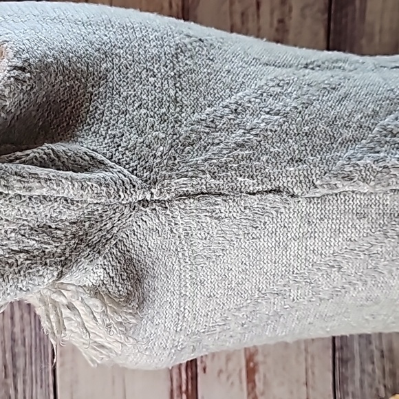 SONOMA GRAY FRINGE LONG SLEEVE MOCK TURTLE NECK SWEATER - Picture 4 of 12